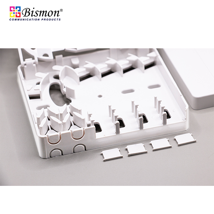 กล่องเก็บสาย fiber optic 4 Ports Optical Fiber Socket FTTx Box  (กล่องเปล่า)
